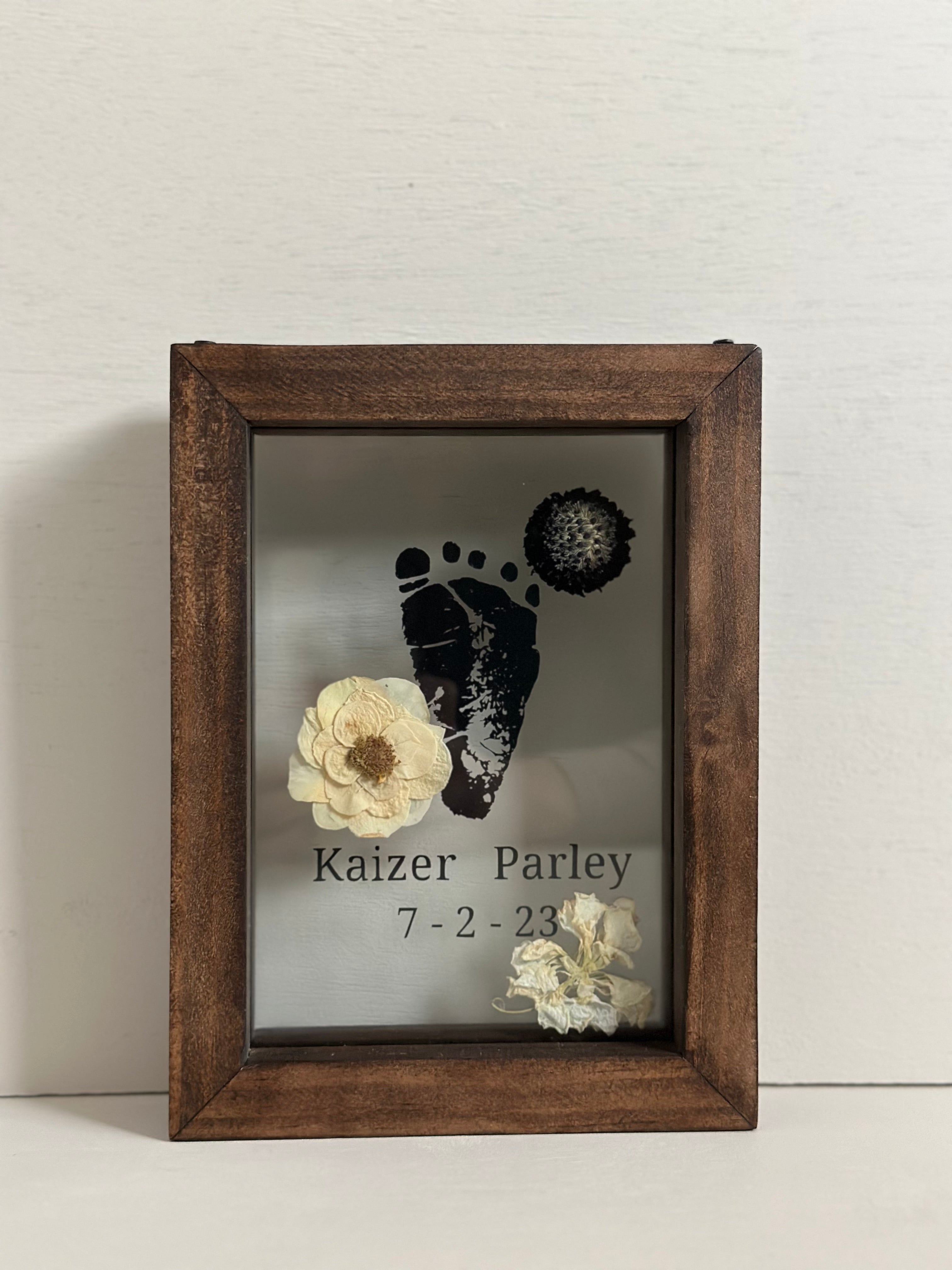 Baby Print and Blooms 5x7 image 1