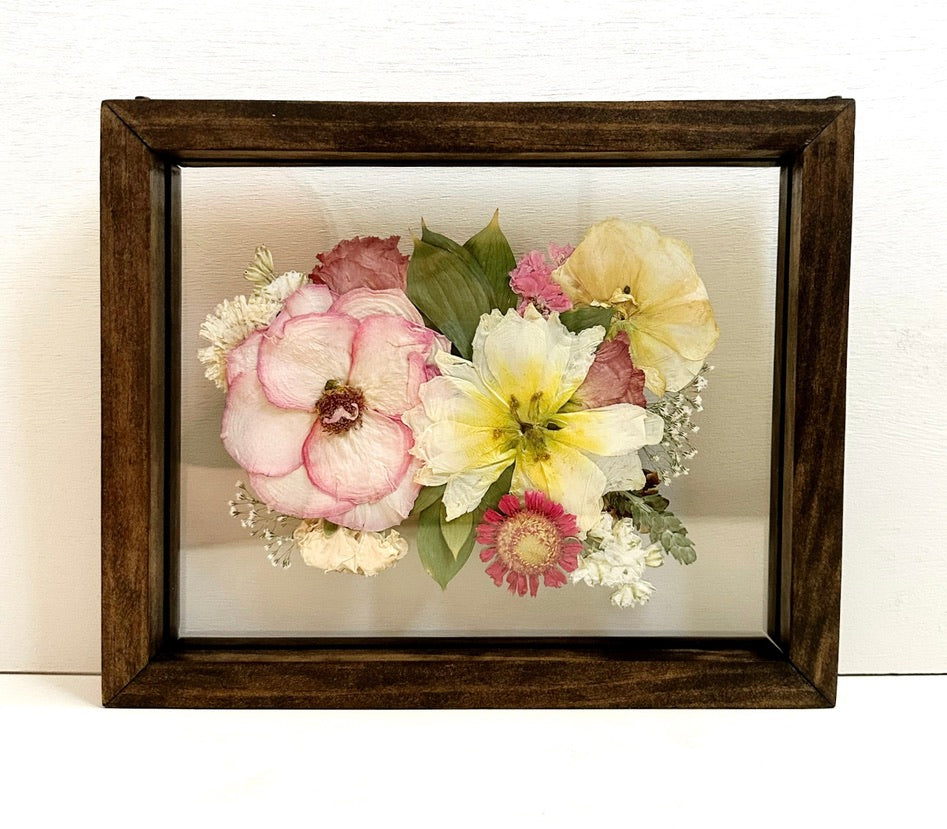 Custom Pressed Bouquet Re-creation 8X10