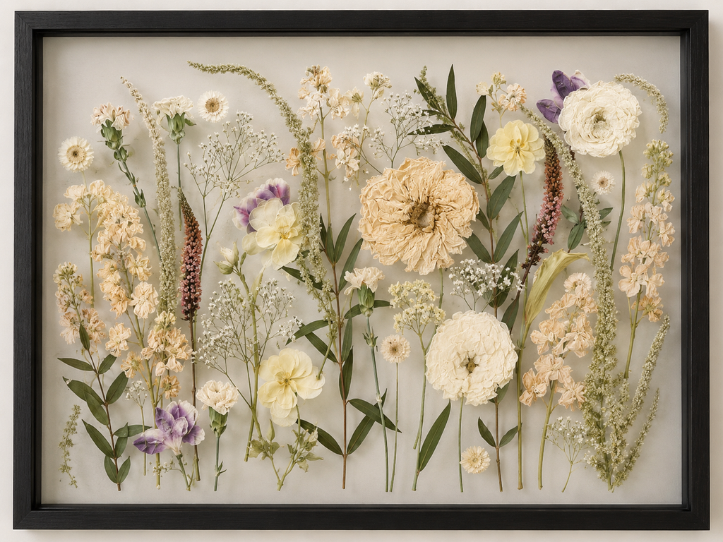 Custom Pressed Floral 18X24