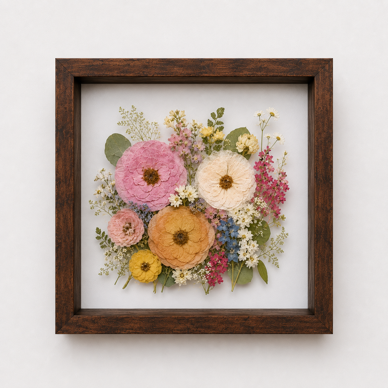 Custom Pressed Floral 12X12