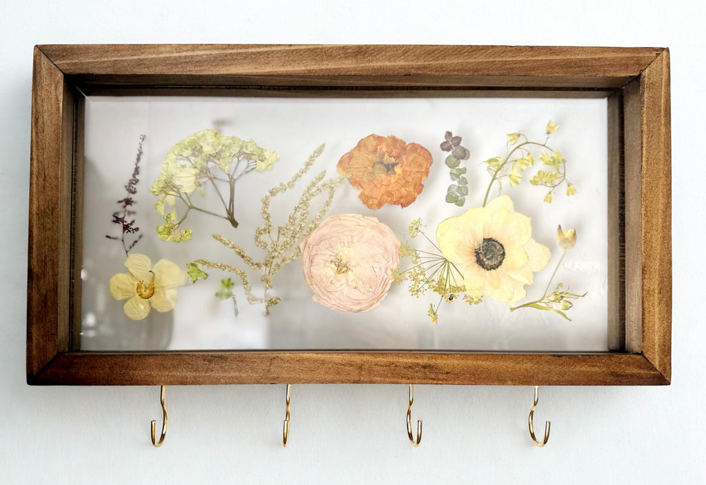 Pressed Floral Key Holder